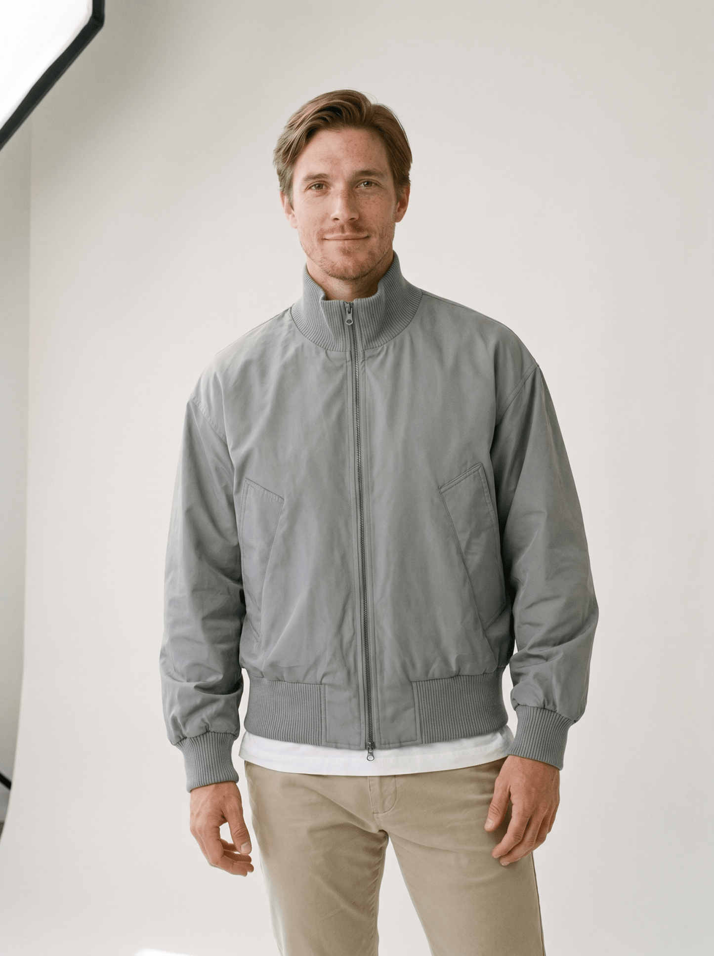 Oversized Stand - Collar Mens Bomber Jacket - vencé