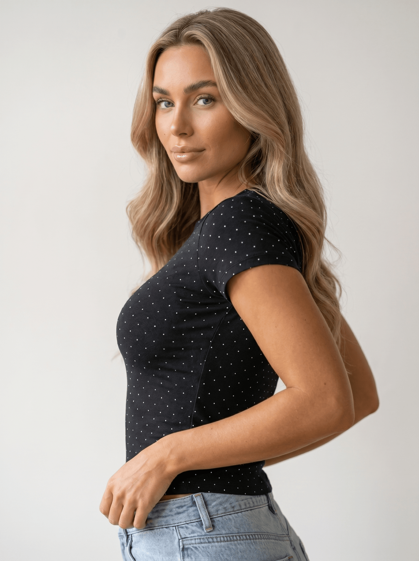 Baby Tees Polka Dot T-Shirt - vencé