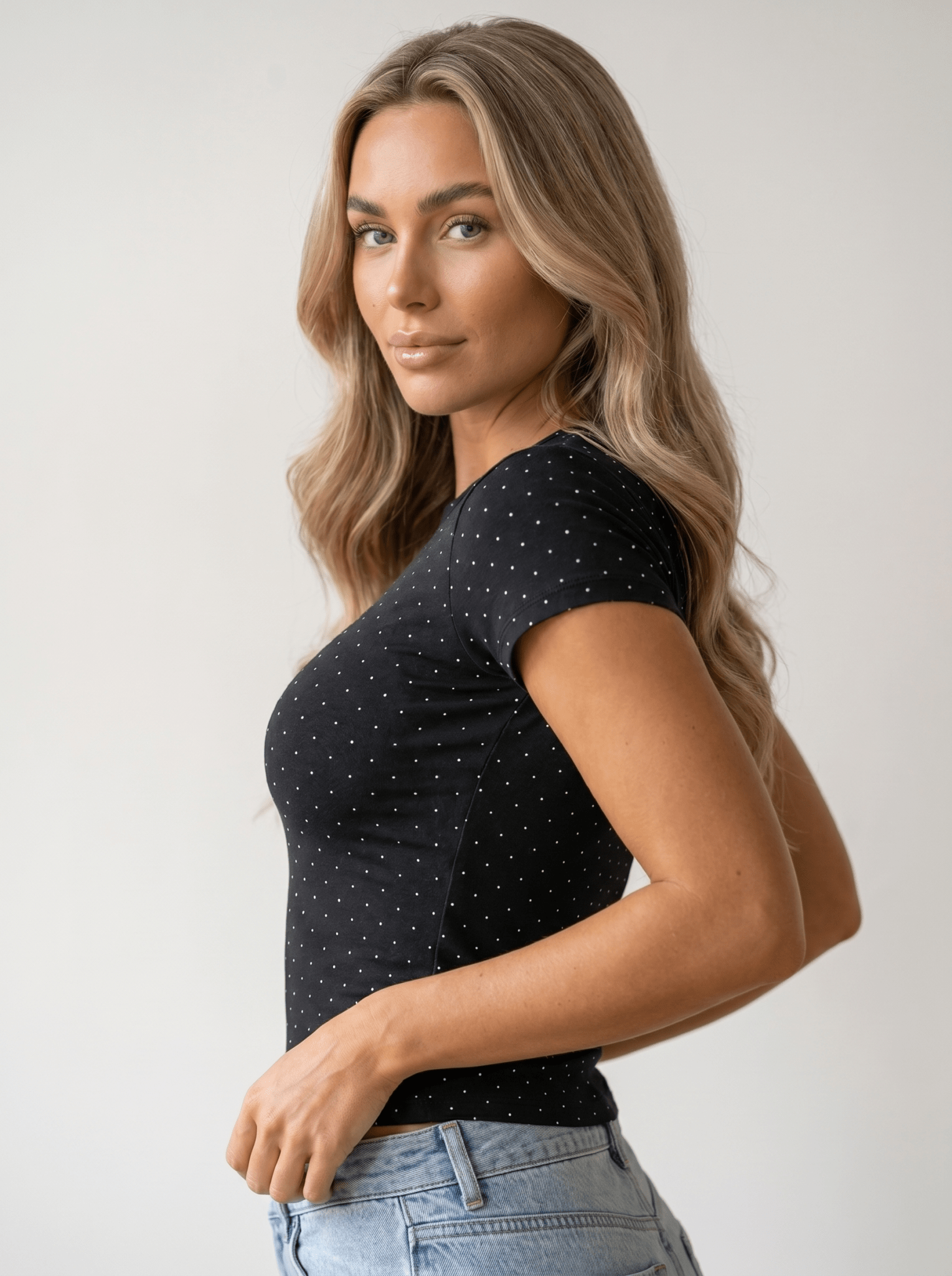 Baby Tees Polka Dot T-Shirt - vencé