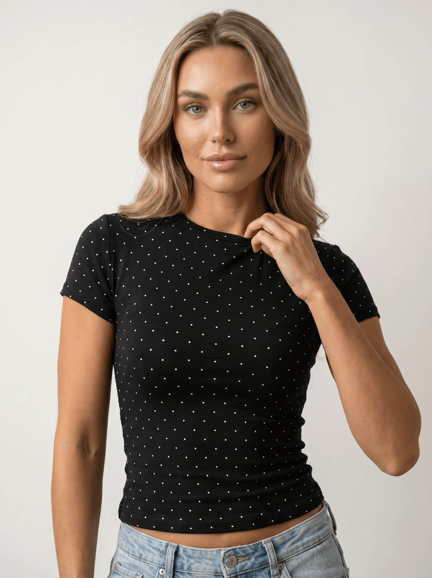 Baby Tees Polka Dot T-Shirt - vencé