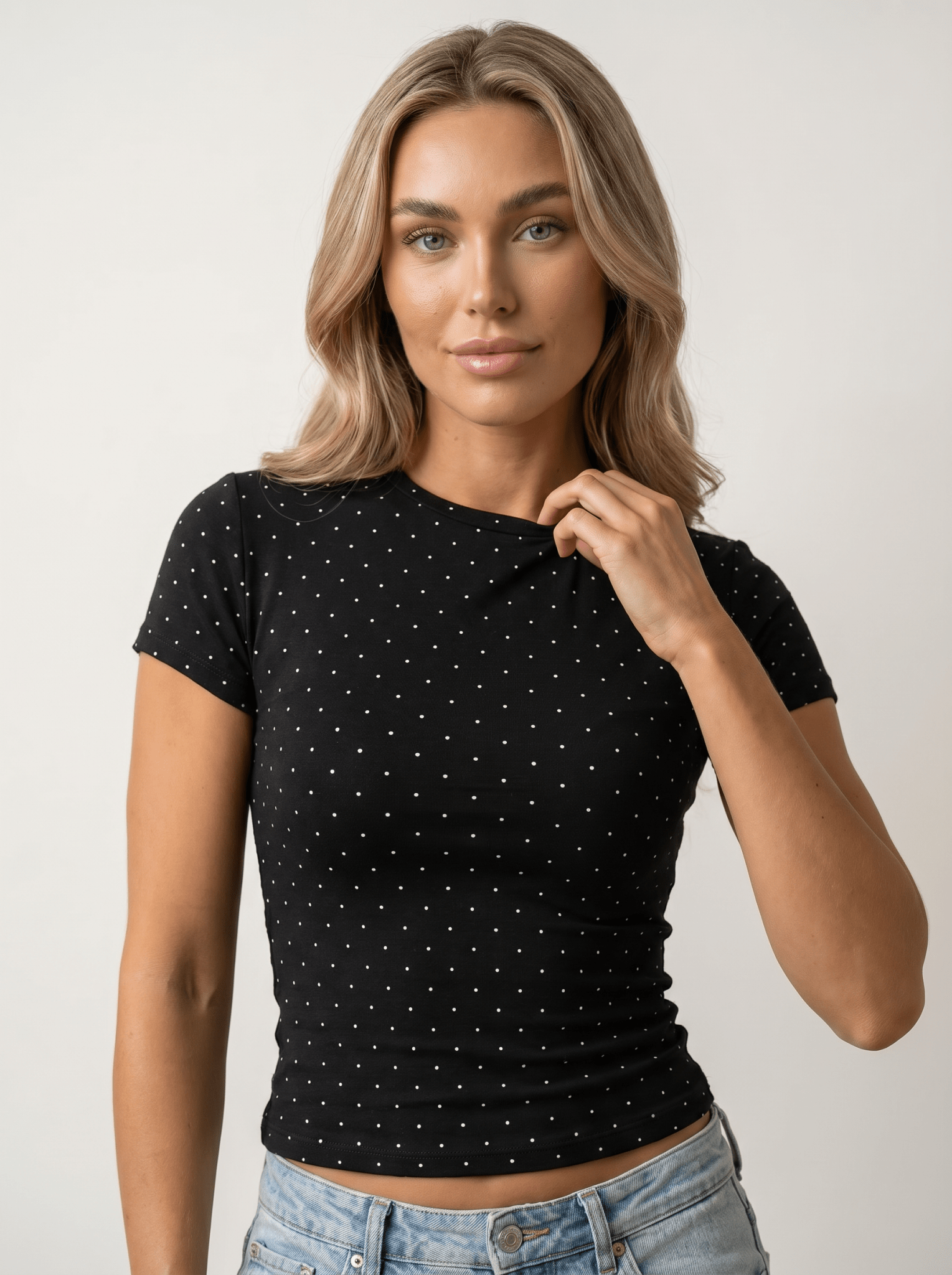 Baby Tees Polka Dot T-Shirt - vencé