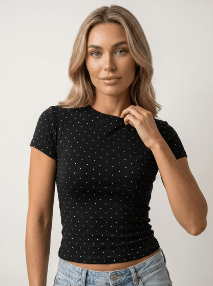 Baby Tees Polka Dot T-Shirt - vencé