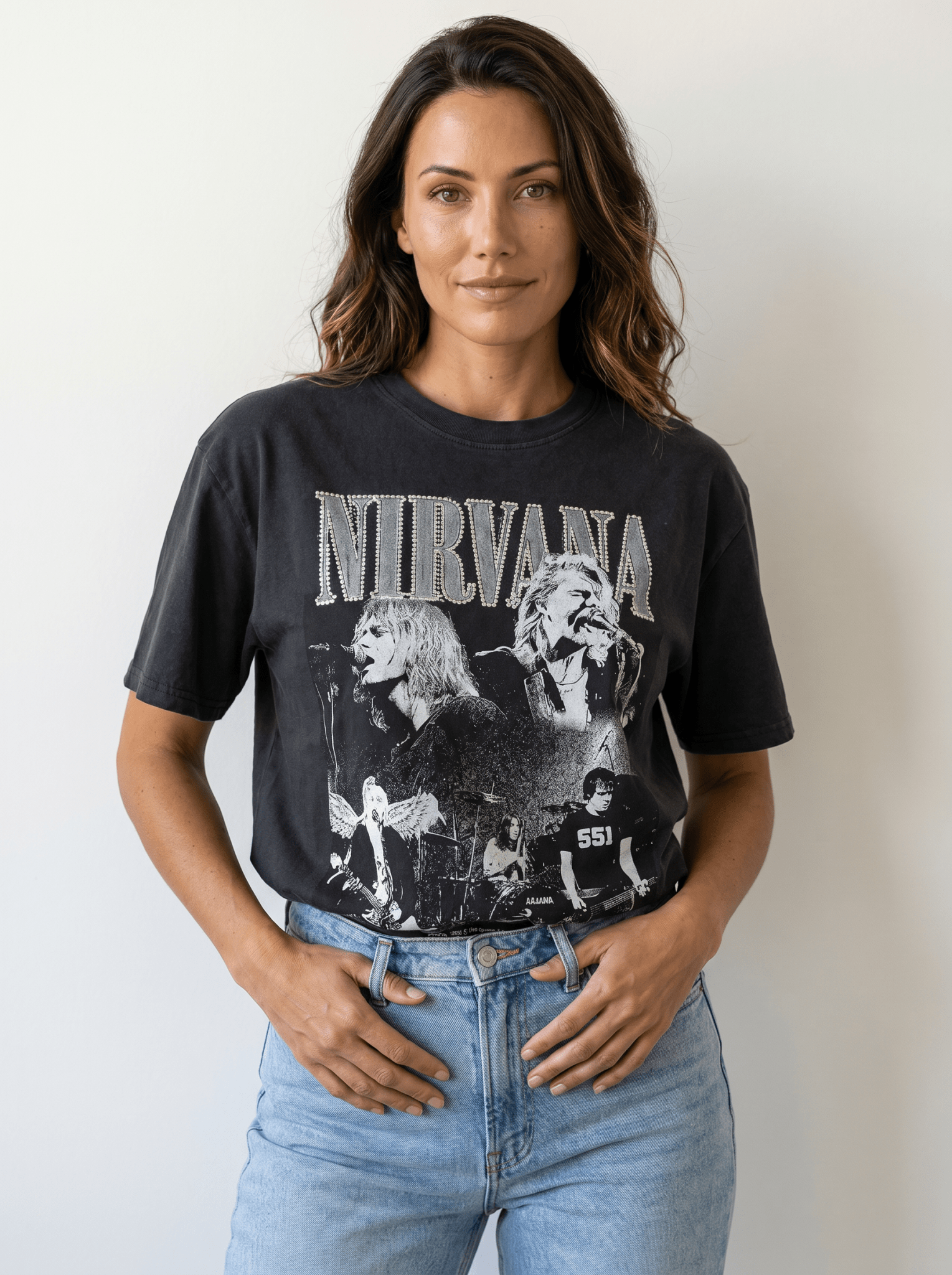 Band Tees Nirvana Character T-Shirt - vencé