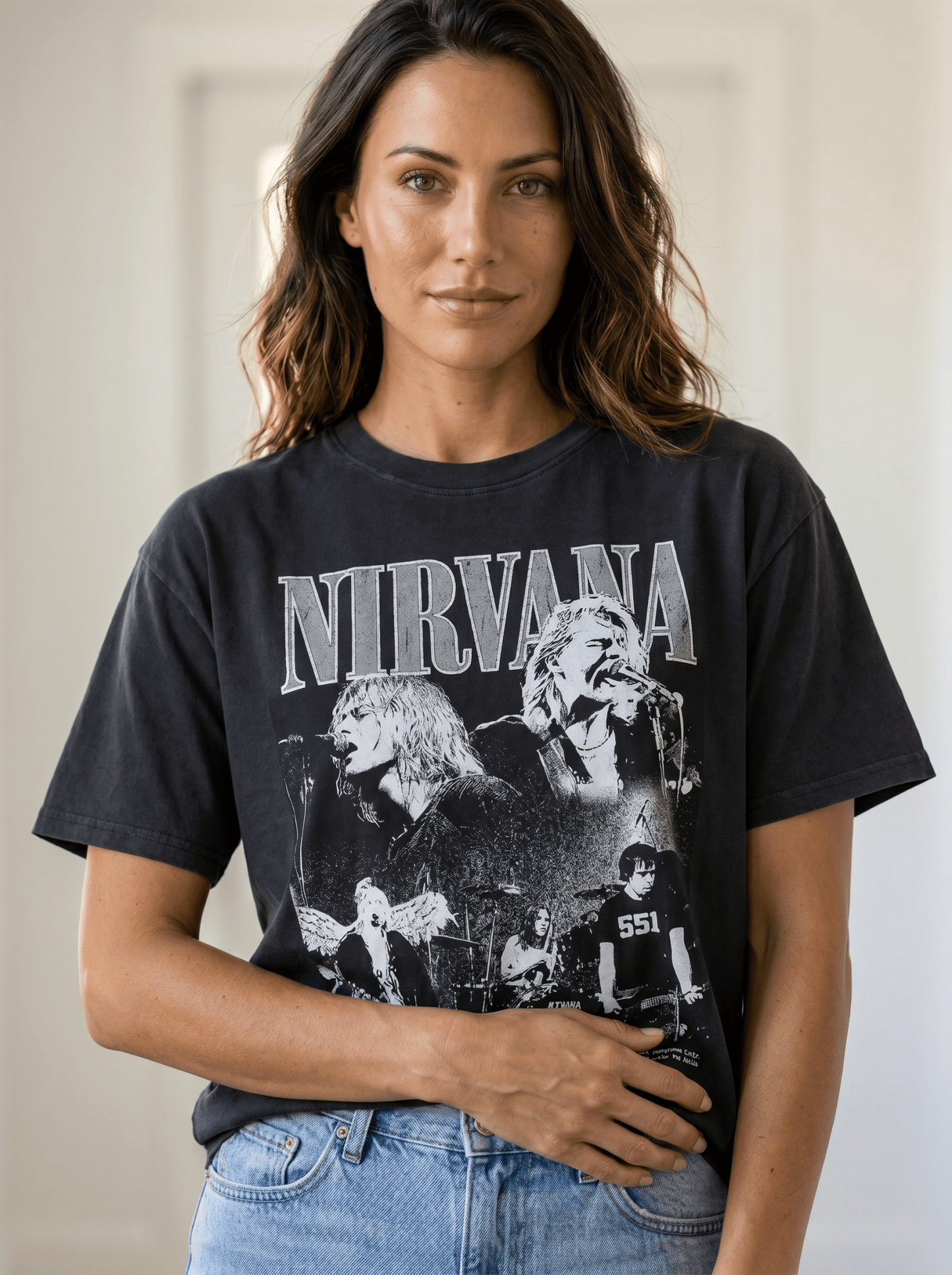 Band Tees Nirvana Character T-Shirt - vencé
