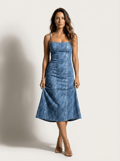 Blue Bodycon Dress - vencé