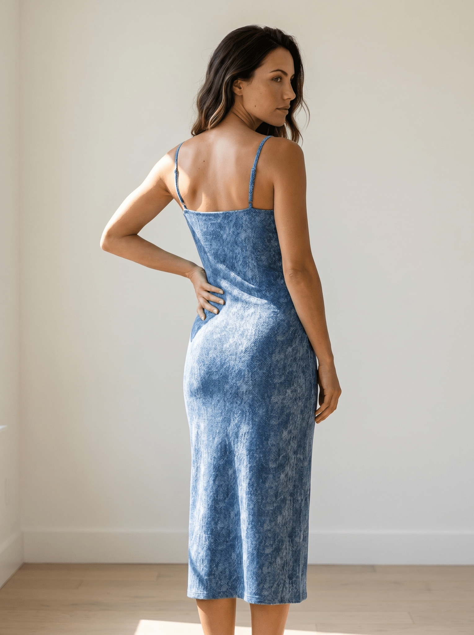 Blue Bodycon Dress - vencé