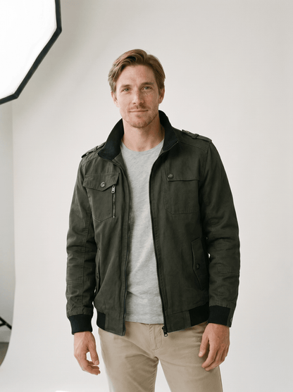 Cargo Pocket Mens Bomber Jacket - vencé