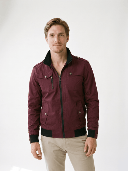 Cargo Pocket Mens Bomber Jacket - vencé