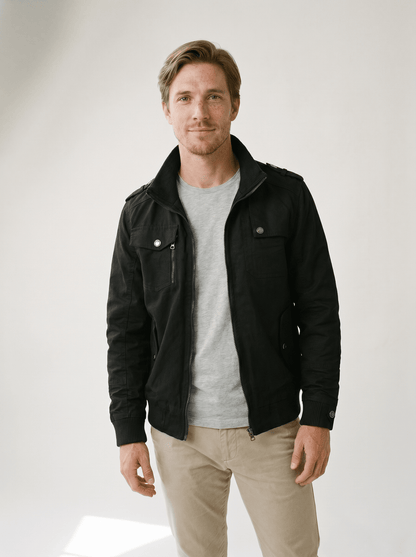 Cargo Pocket Mens Bomber Jacket - vencé