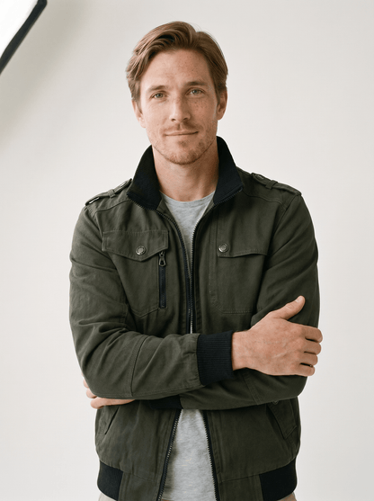 Cargo Pocket Mens Bomber Jacket - vencé