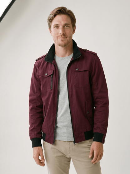 Cargo Pocket Mens Bomber Jacket - vencé
