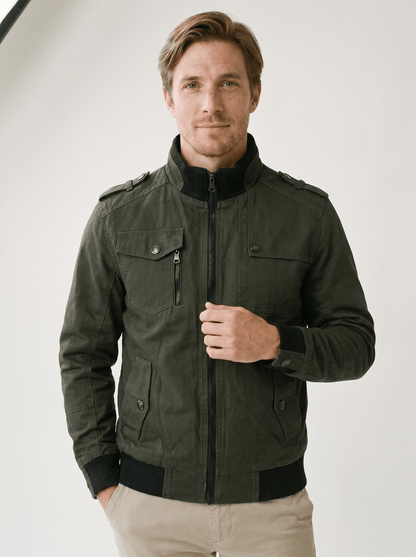 Cargo Pocket Mens Bomber Jacket - vencé