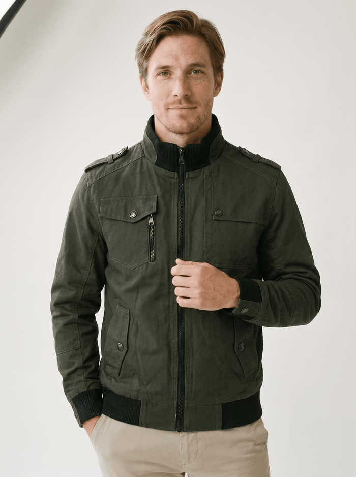 Cargo Pocket Mens Bomber Jacket