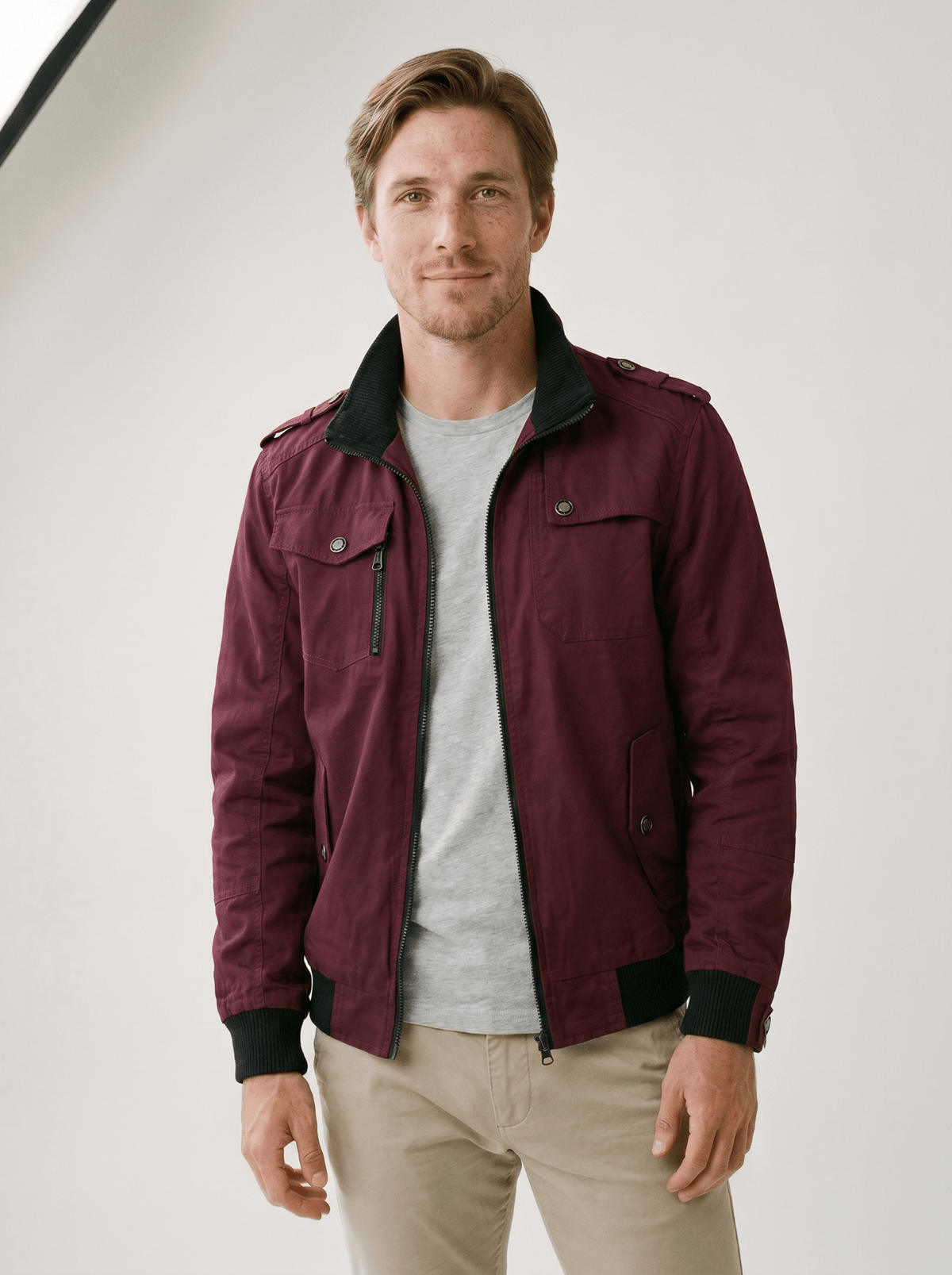 Cargo Pocket Mens Bomber Jacket - vencé