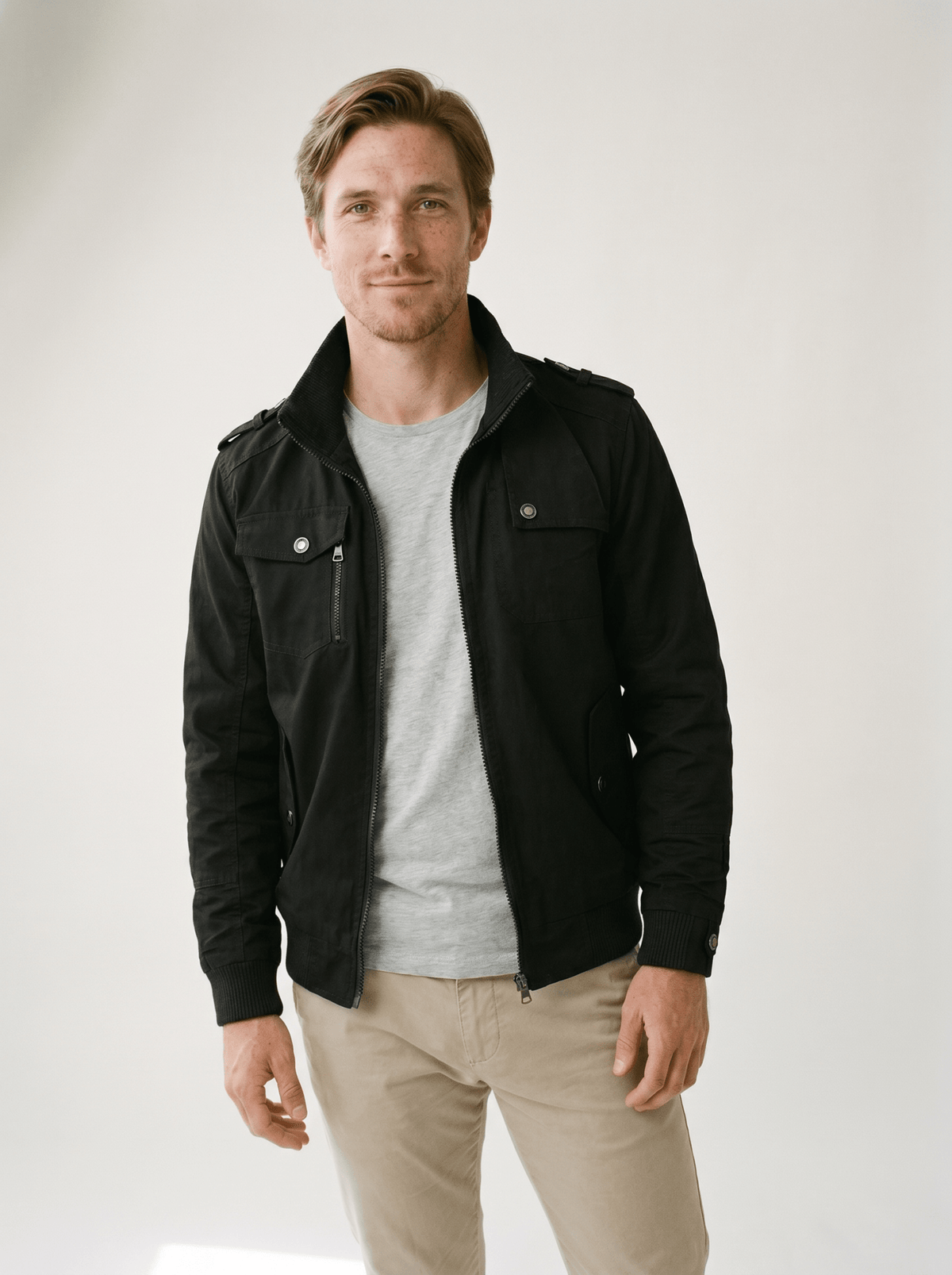 Cargo Pocket Mens Bomber Jacket - vencé