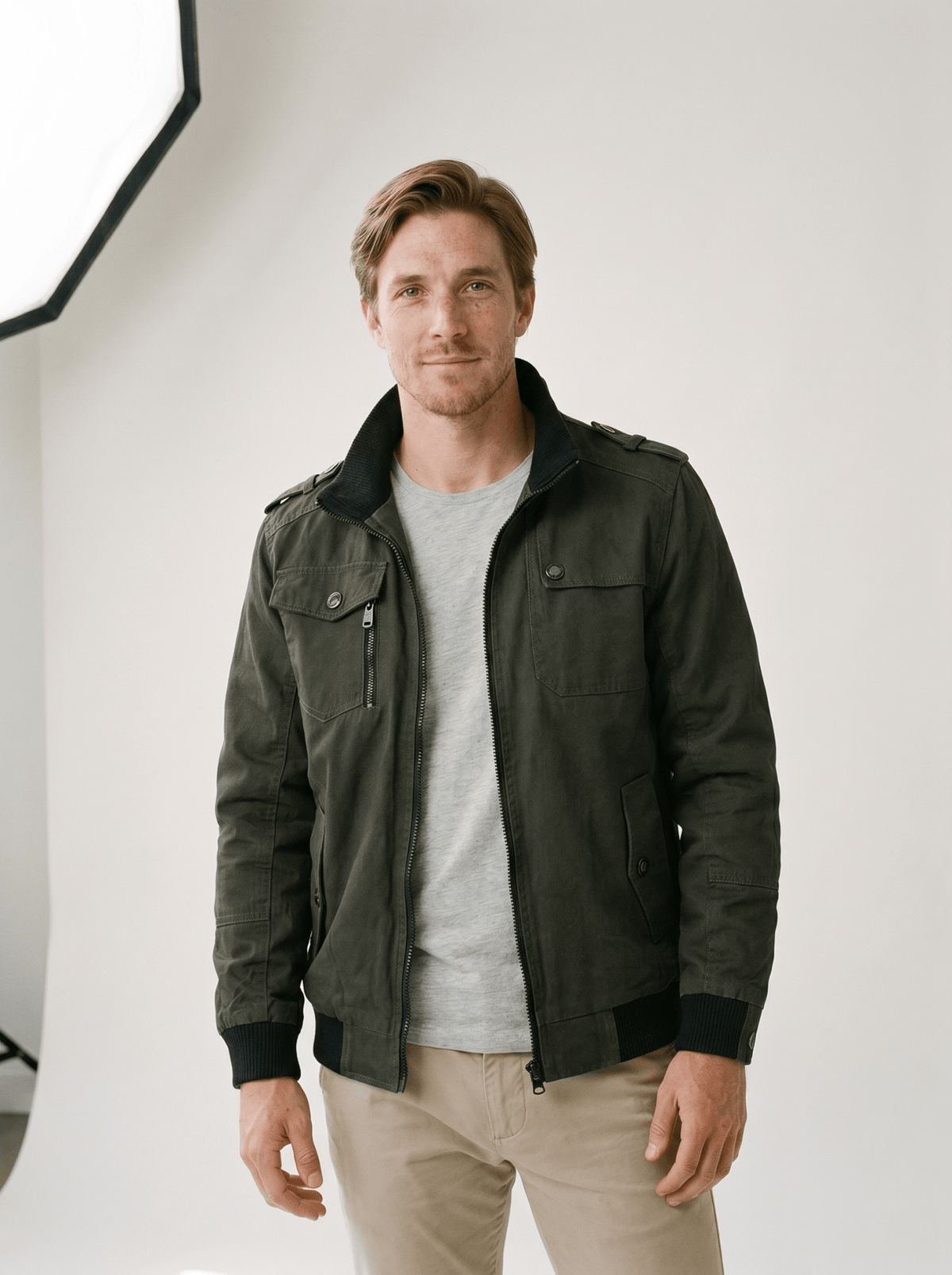 Cargo Pocket Mens Bomber Jacket - vencé