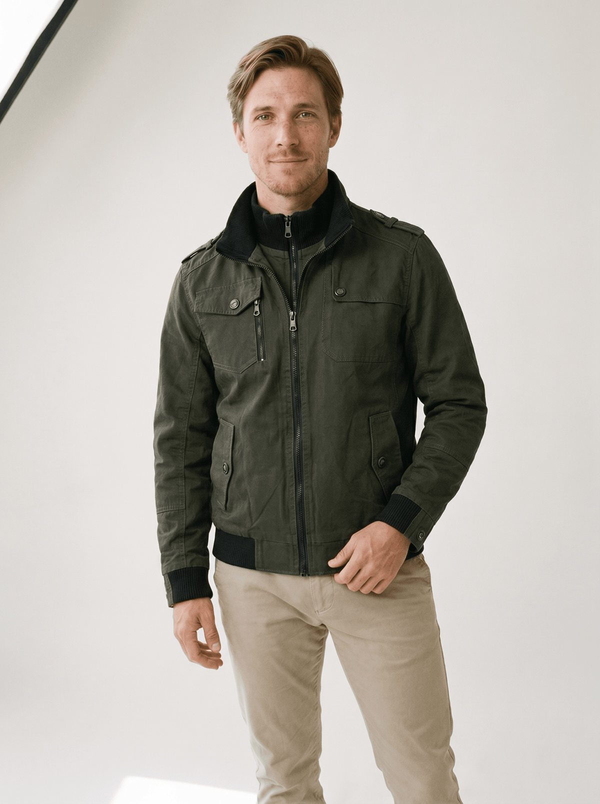 Cargo Pocket Mens Bomber Jacket - vencé