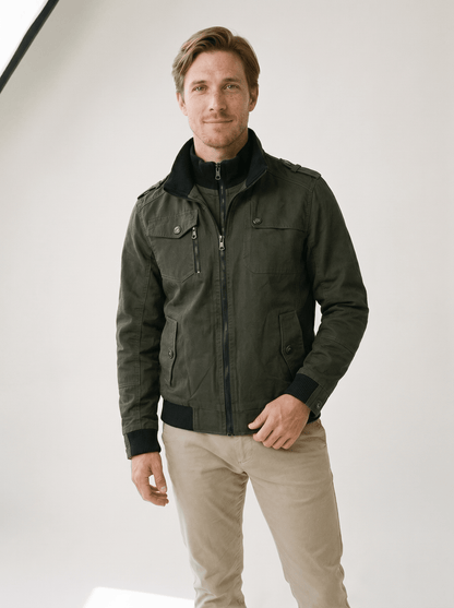 Cargo Pocket Mens Bomber Jacket - vencé