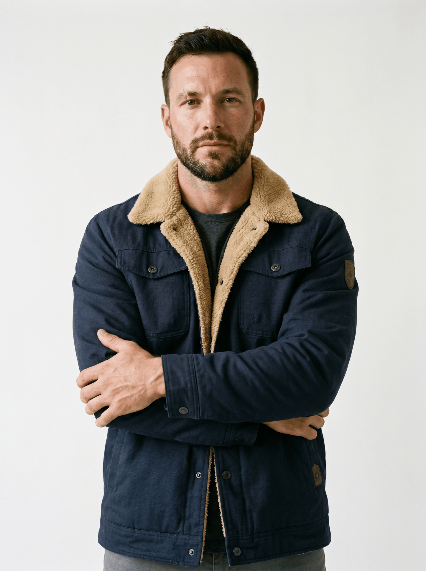 Cashmere-Cotton Mens Workwear Bomber Jacket - vencé