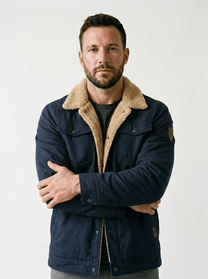 Cashmere-Cotton Mens Workwear Bomber Jacket - vencé