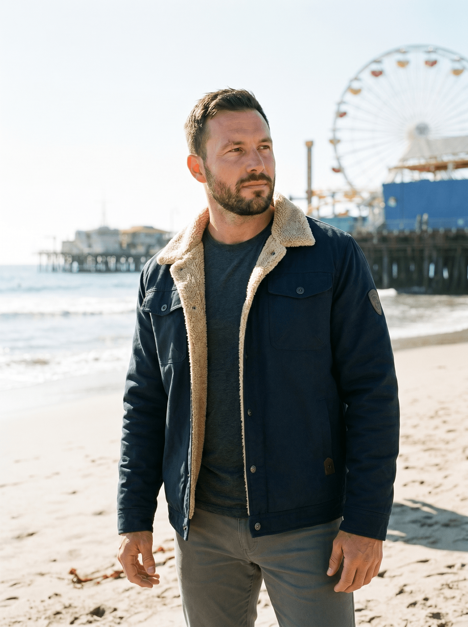Cashmere-Cotton Mens Workwear Bomber Jacket - vencé