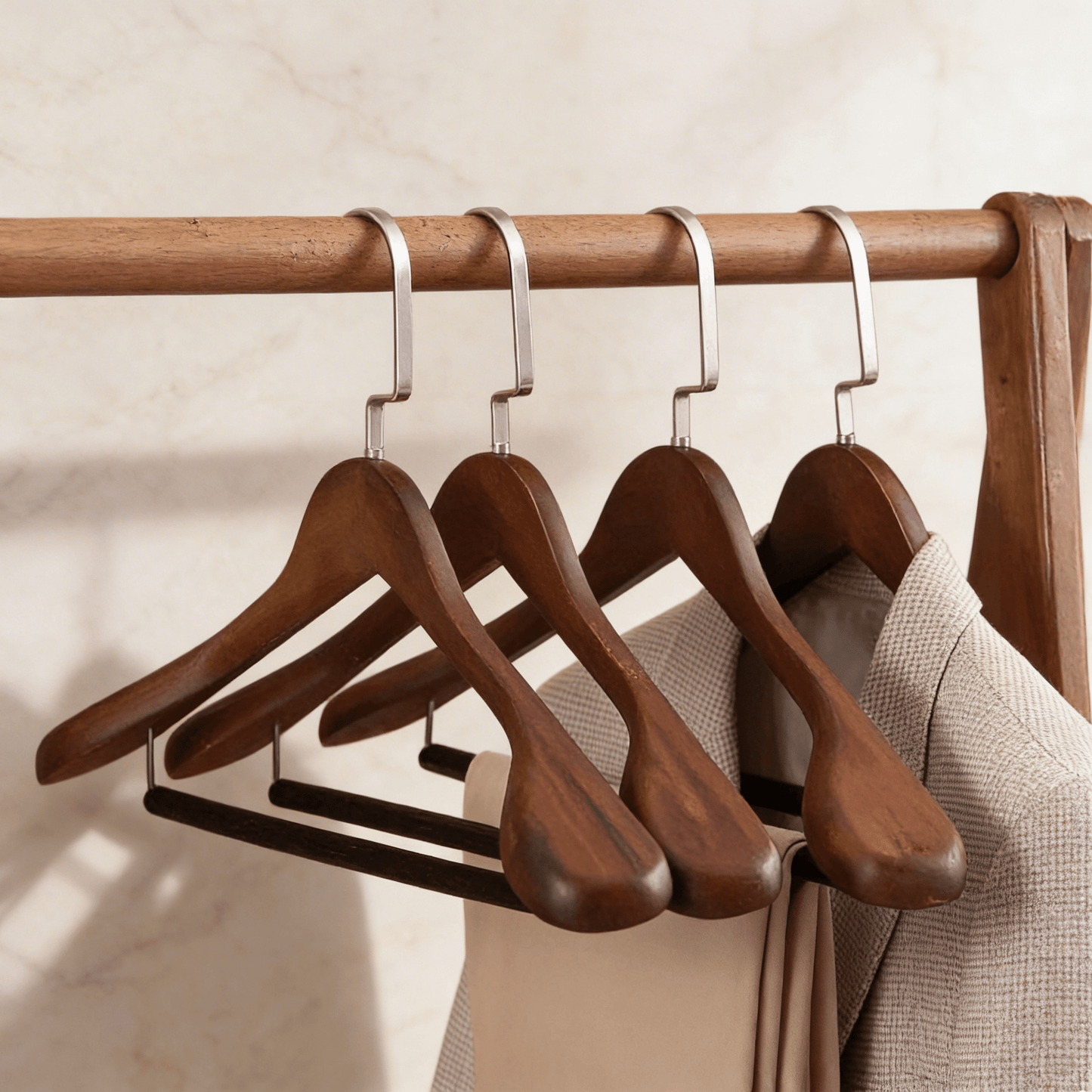 Classic Wooden Garment Clothes Hanger - vencé