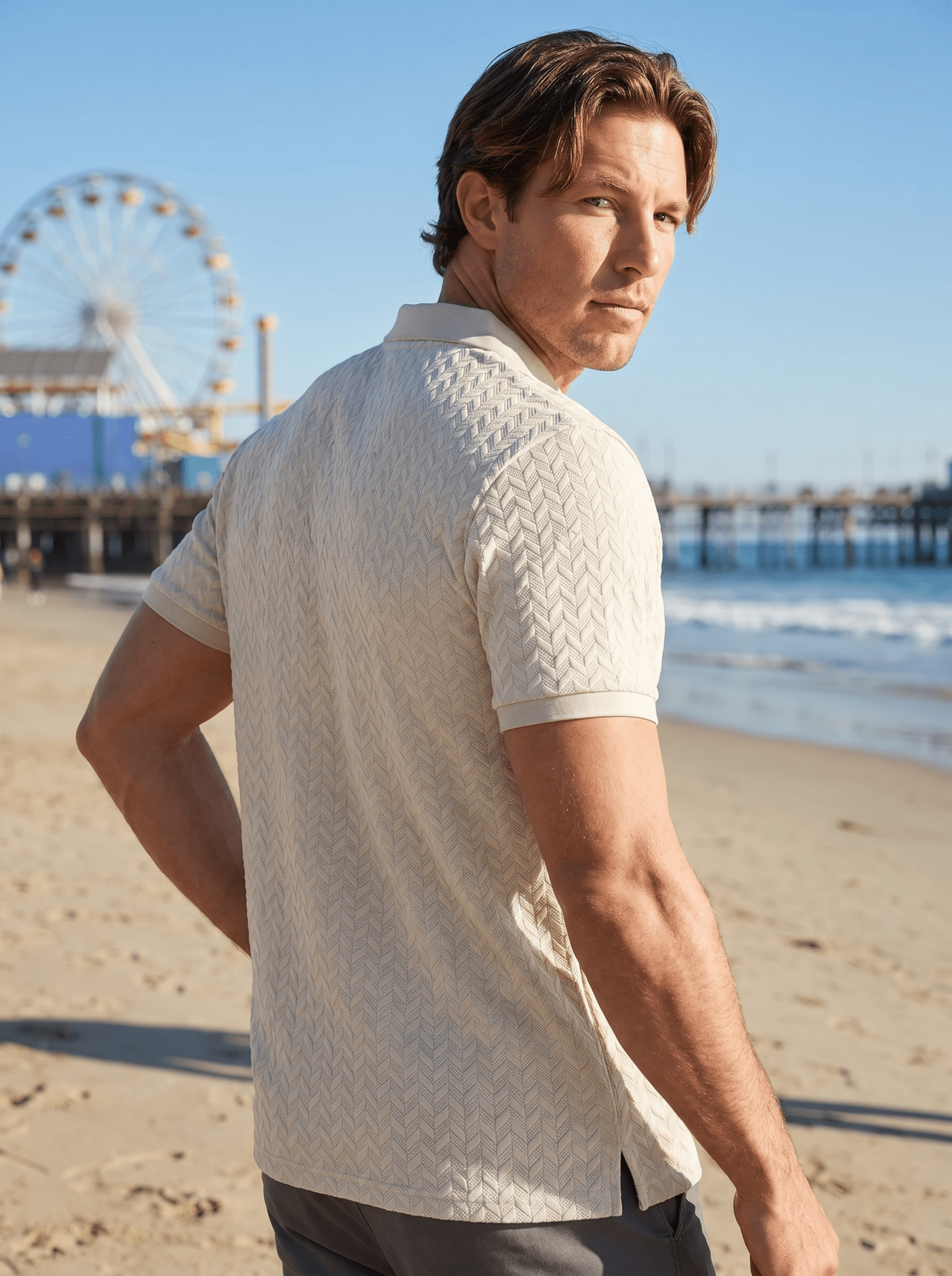 Color-Block Herringbone Polo - vencé
