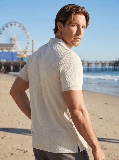 Color-Block Herringbone Polo - vencé