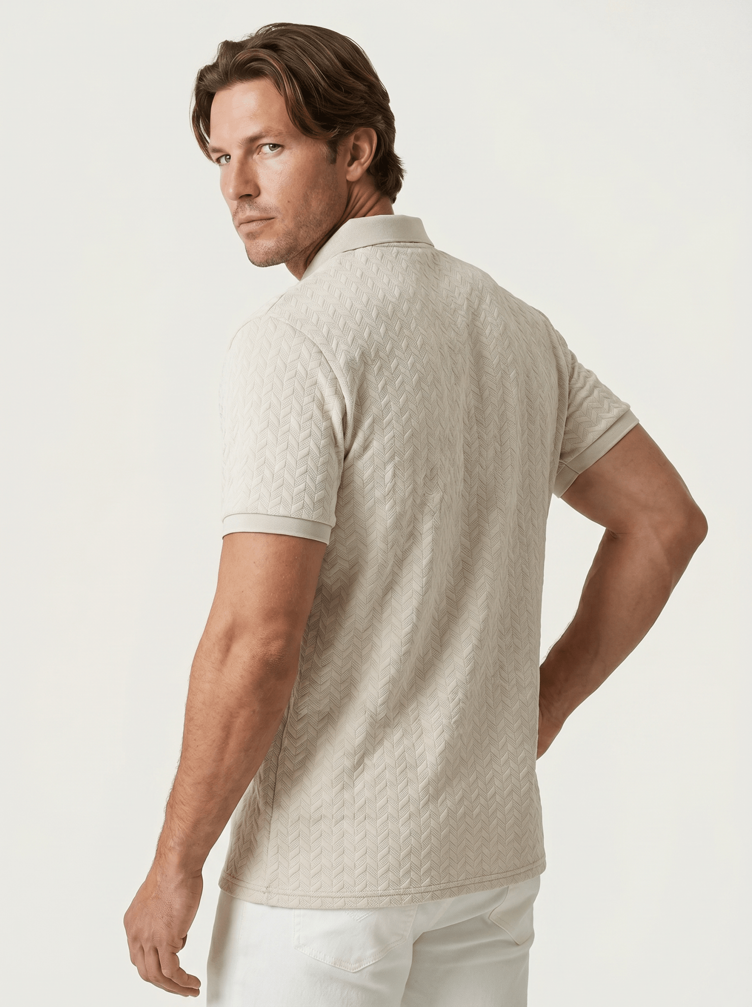 Color-Block Herringbone Polo - vencé