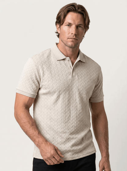 Color-Block Herringbone Polo - vencé
