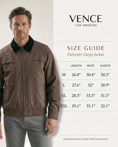 Corduroy Collar Cargo Bomber Jacket - vencé