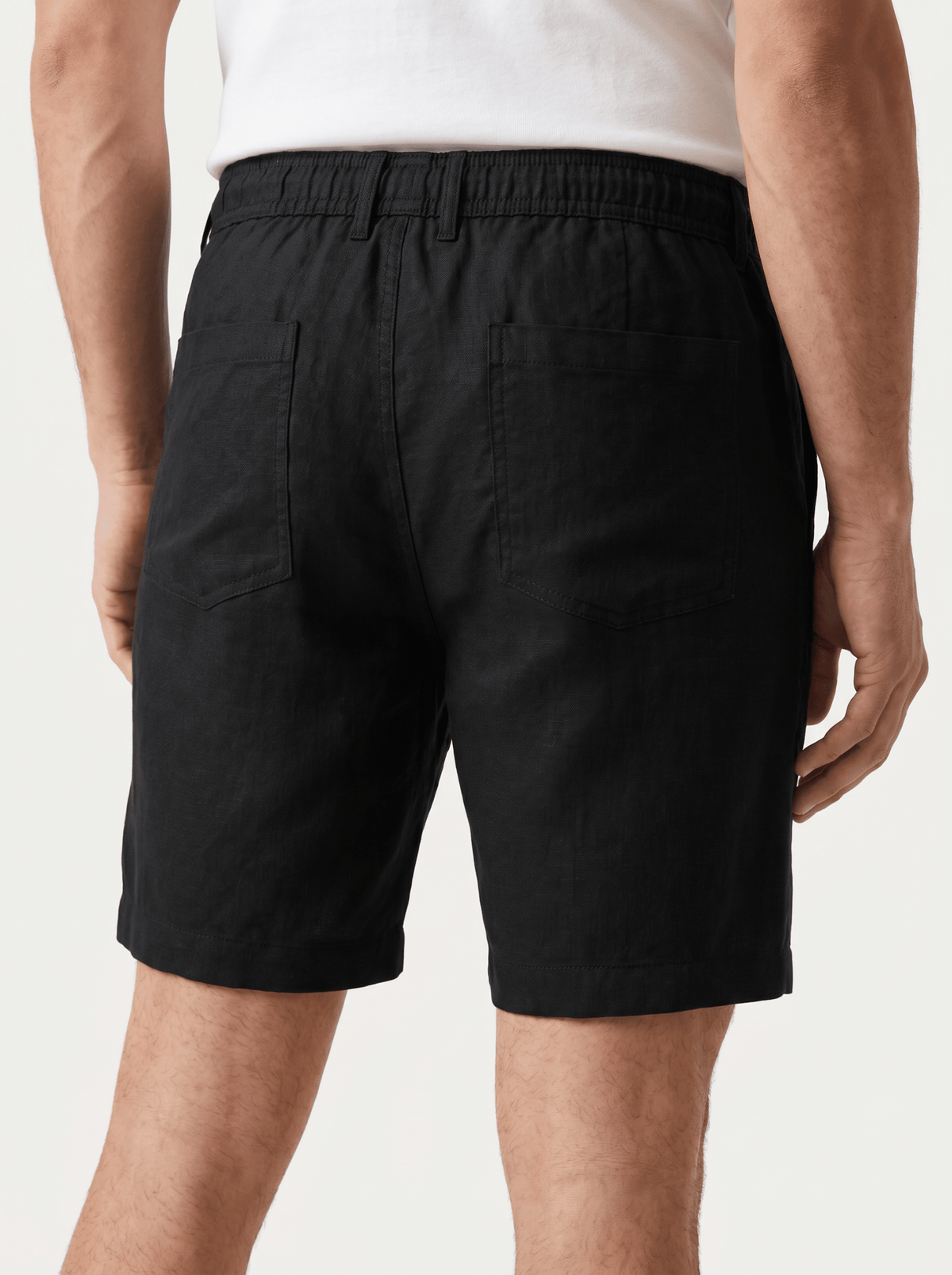 Cotton-Linen Drawstring Shorts - vencé