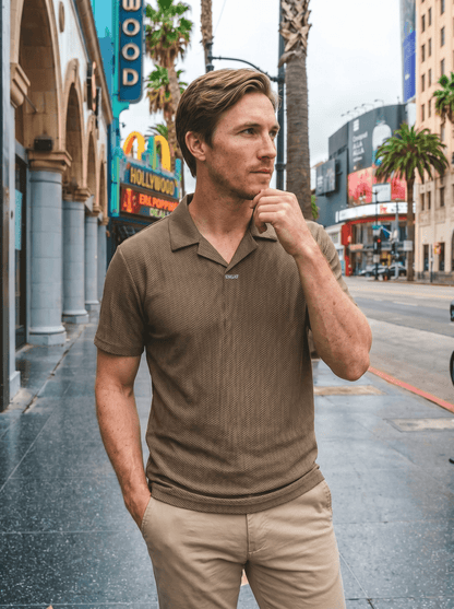 Cuban Collar Pineapple-Knit Shirt - vencé