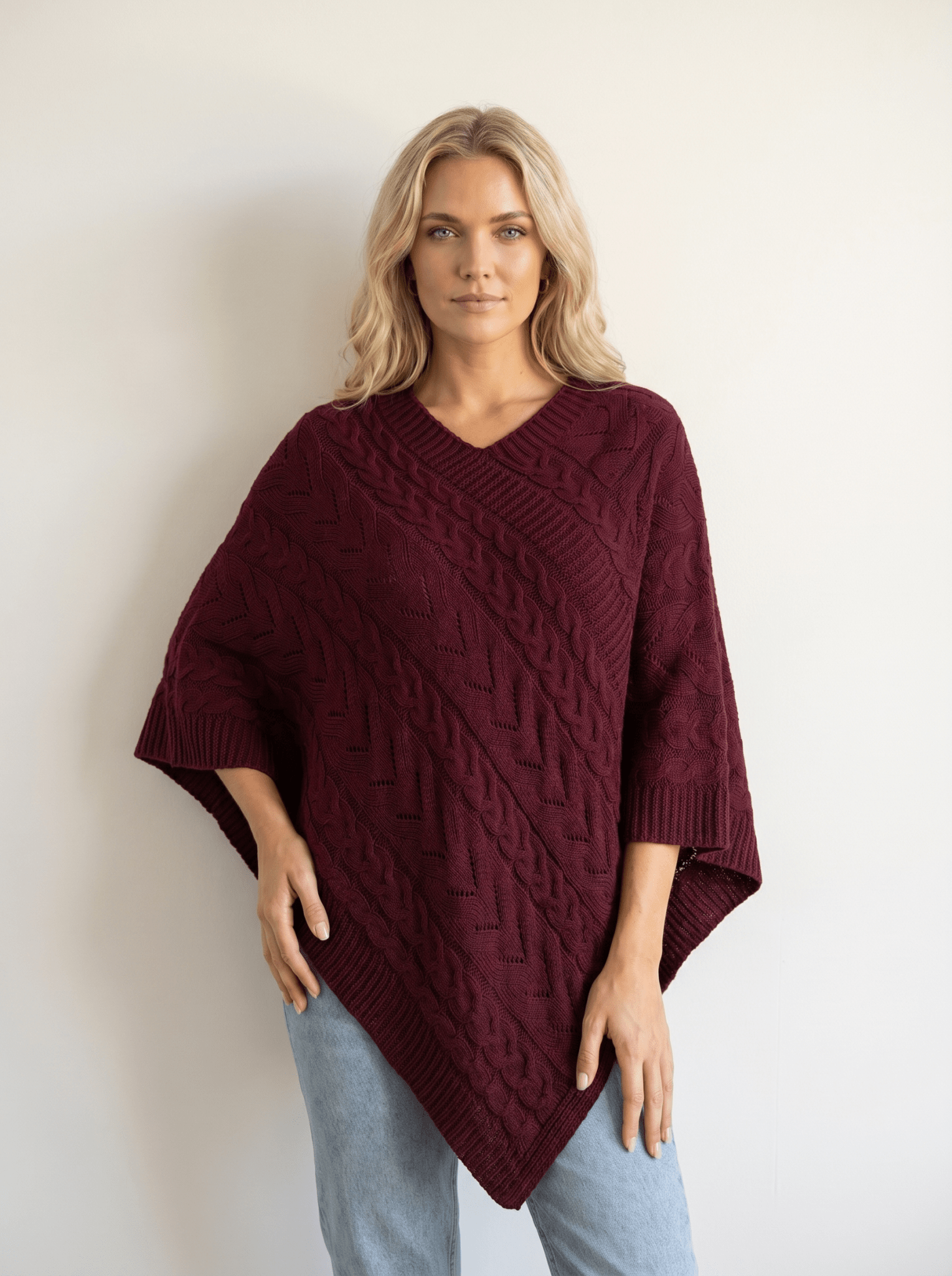 Elegant Solid Casual Cape Cardigan - vencé