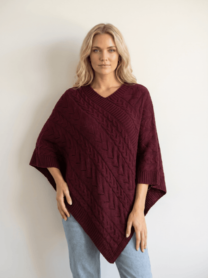 Elegant Solid Casual Cape Cardigan - vencé