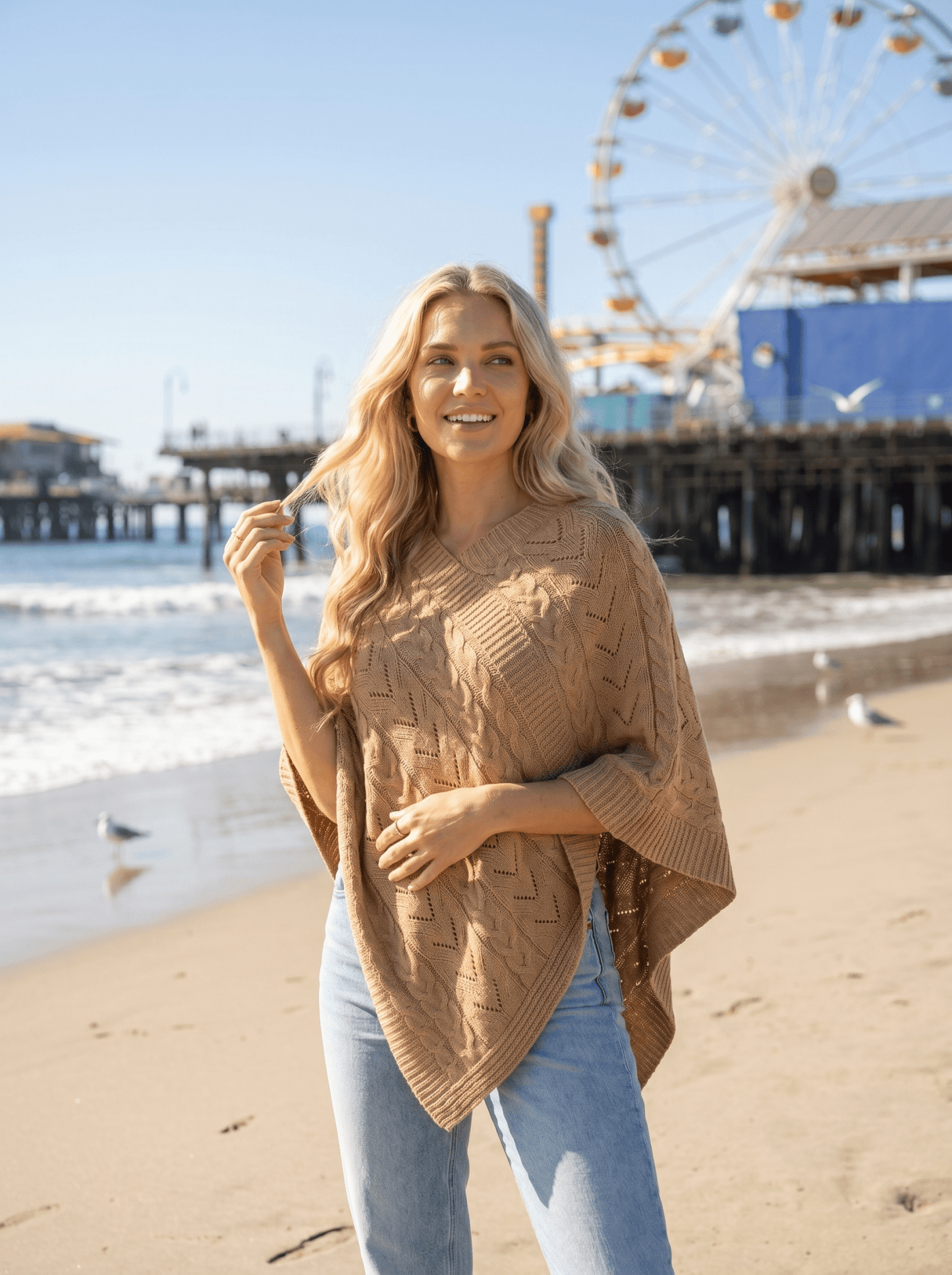 Elegant Solid Casual Cape Cardigan - vencé