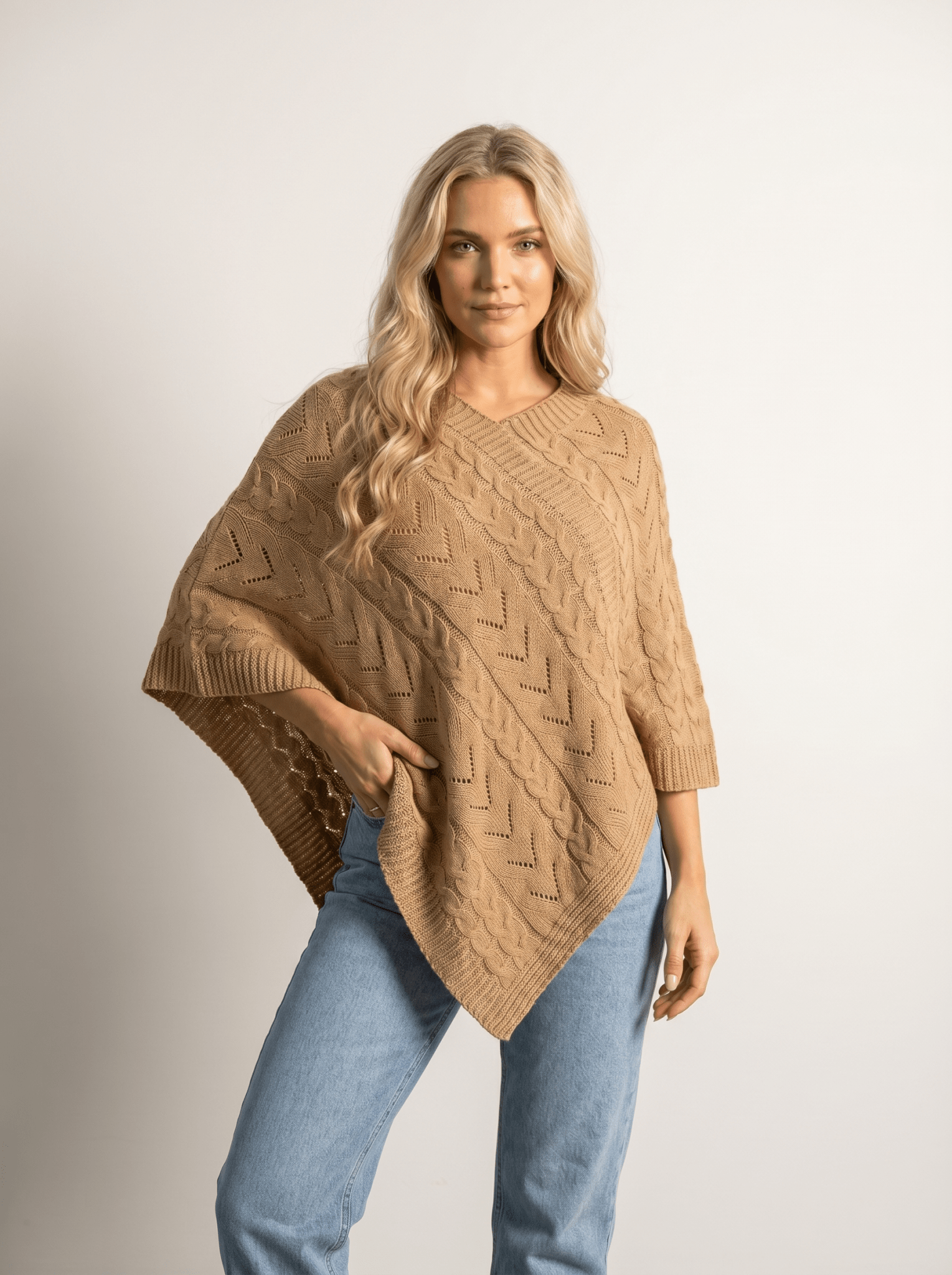 Elegant Solid Casual Cape Cardigan - vencé