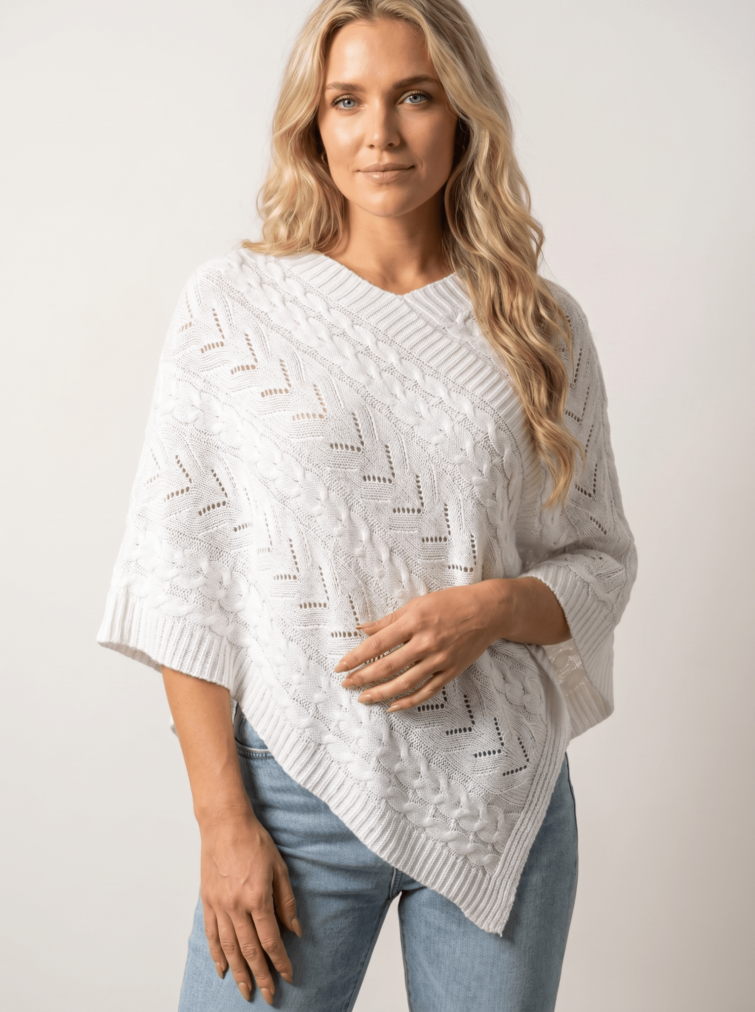 Elegant Solid Casual Cape Cardigan - vencé