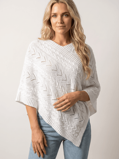 Elegant Solid Casual Cape Cardigan - vencé