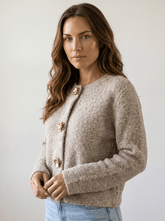 Faux-Fur Knit Cardigan Coat - vencé