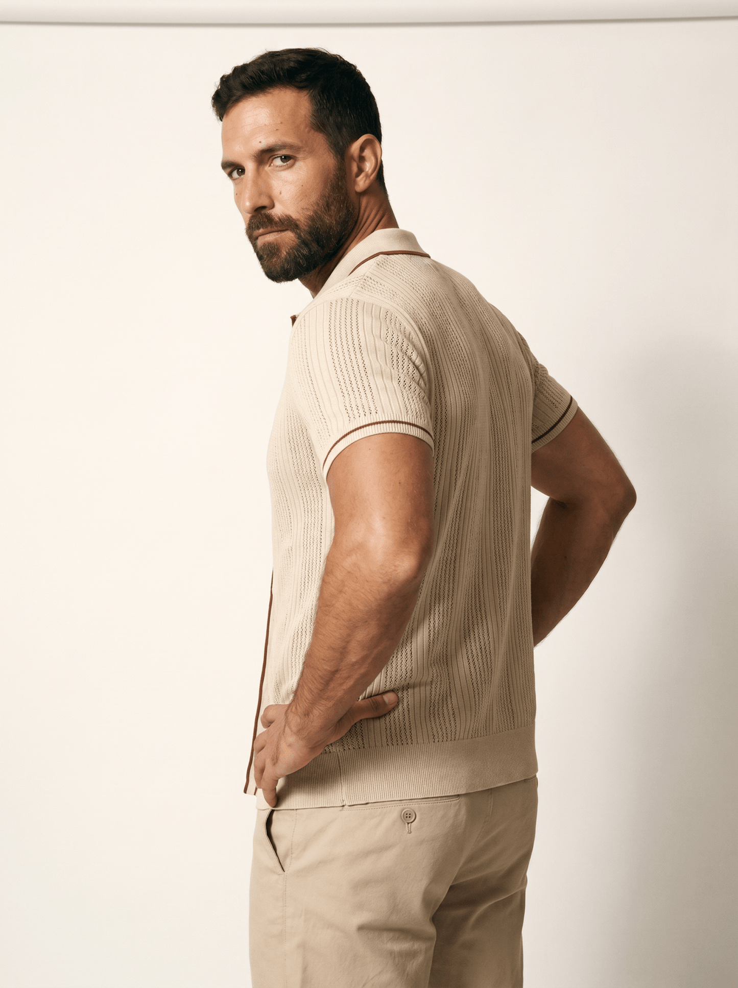 Knit Lapel Camp Shirt - vencé