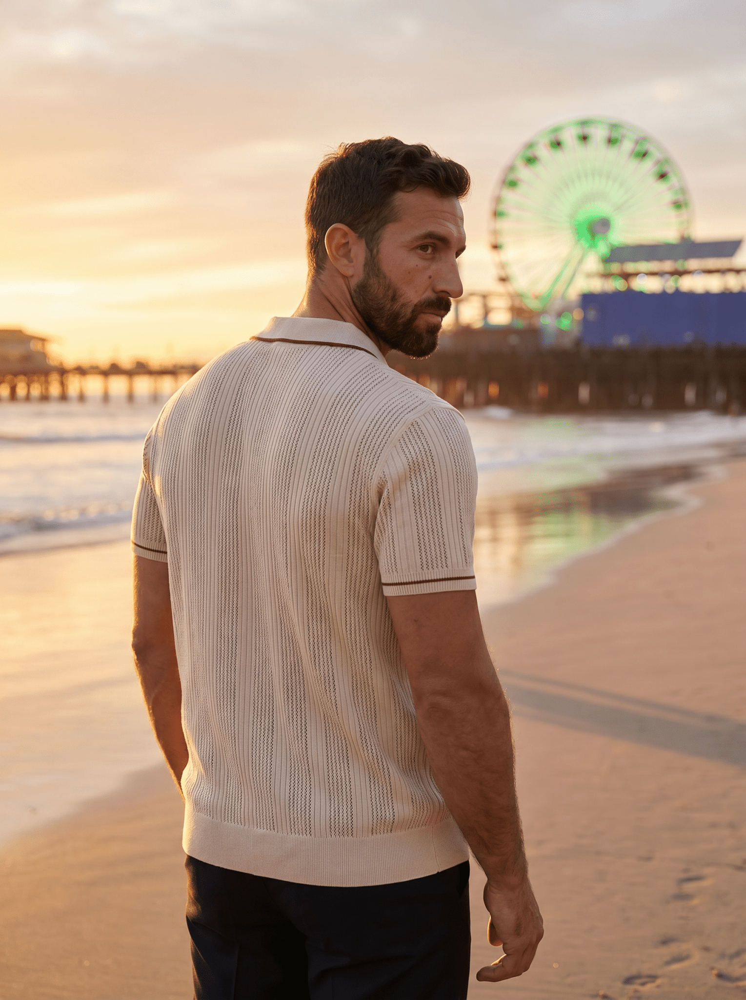 Knit Lapel Camp Shirt - vencé