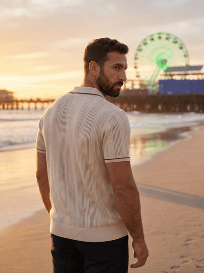 Knit Lapel Camp Shirt - vencé
