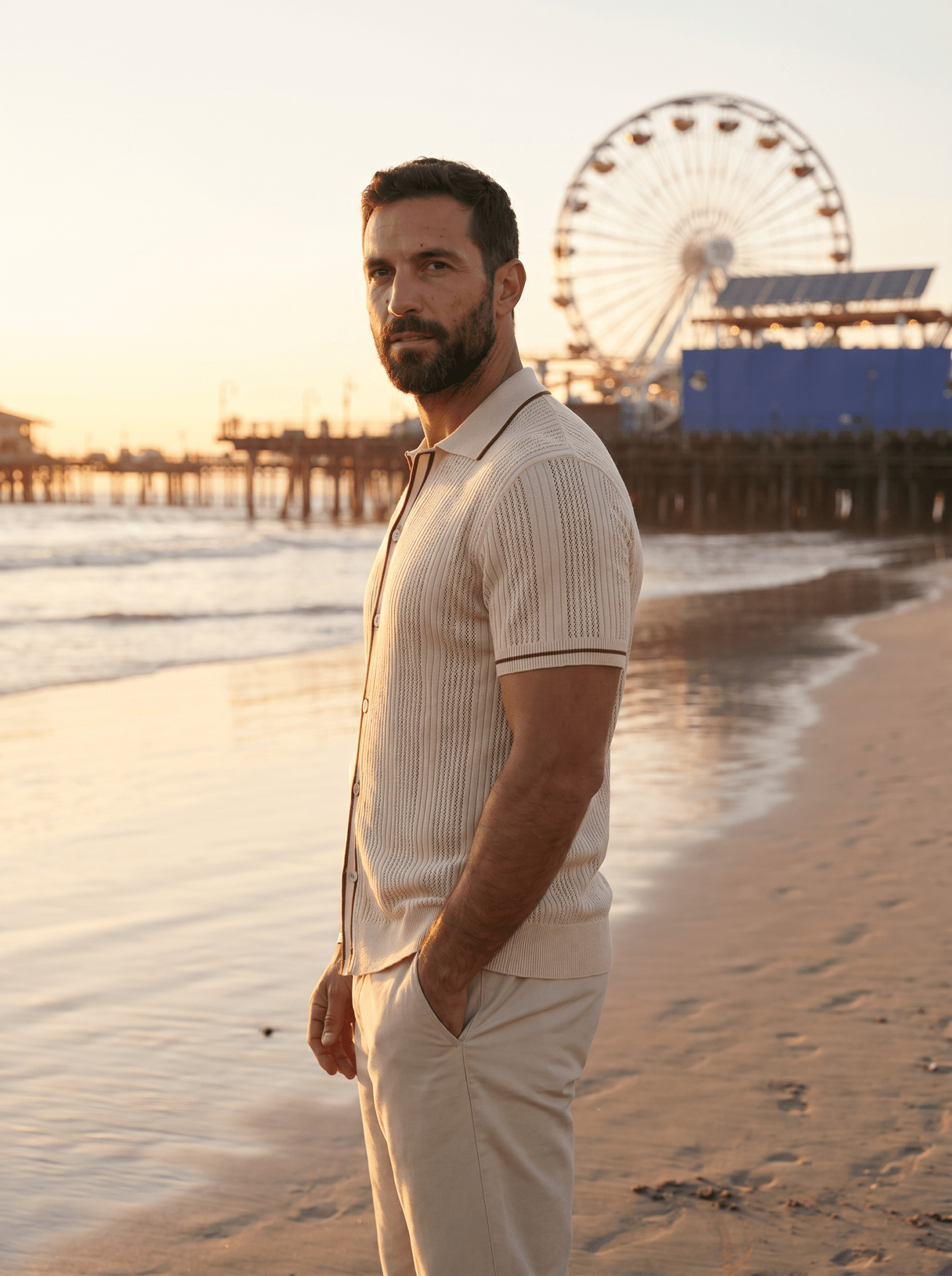 Knit Lapel Camp Shirt - vencé
