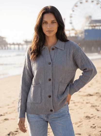 Knitted Patch-Pocket Cardigan - vencé