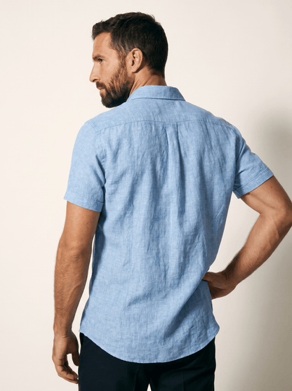 Linen Short-Sleeve Mens Shirt - vencé