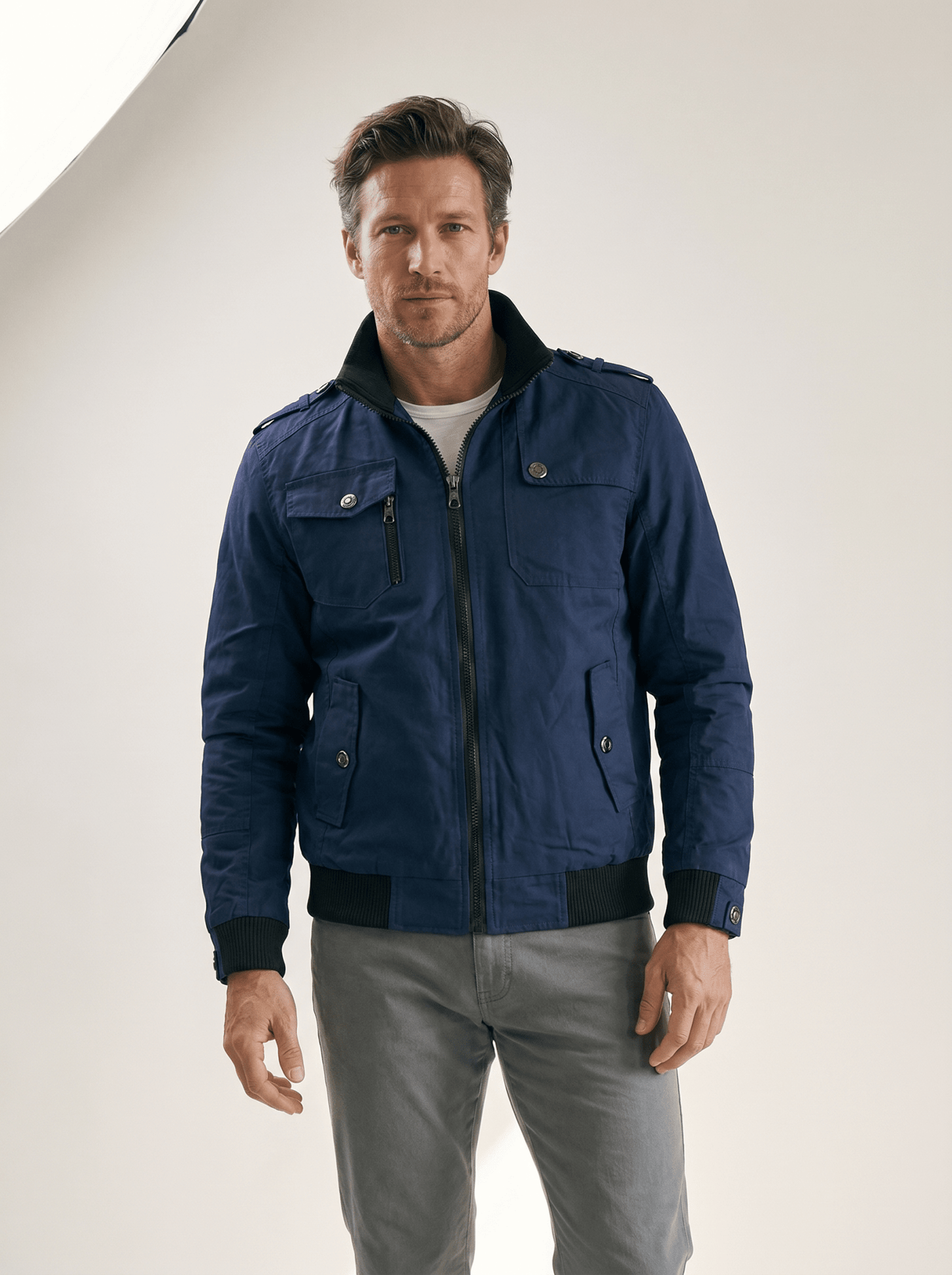 Military Stand - Collar Bomber Jacket - vencé