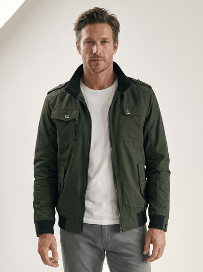 Military Stand - Collar Bomber Jacket - vencé