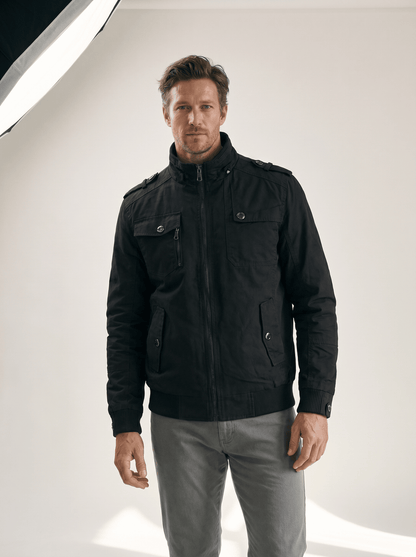 Military Stand - Collar Bomber Jacket - vencé