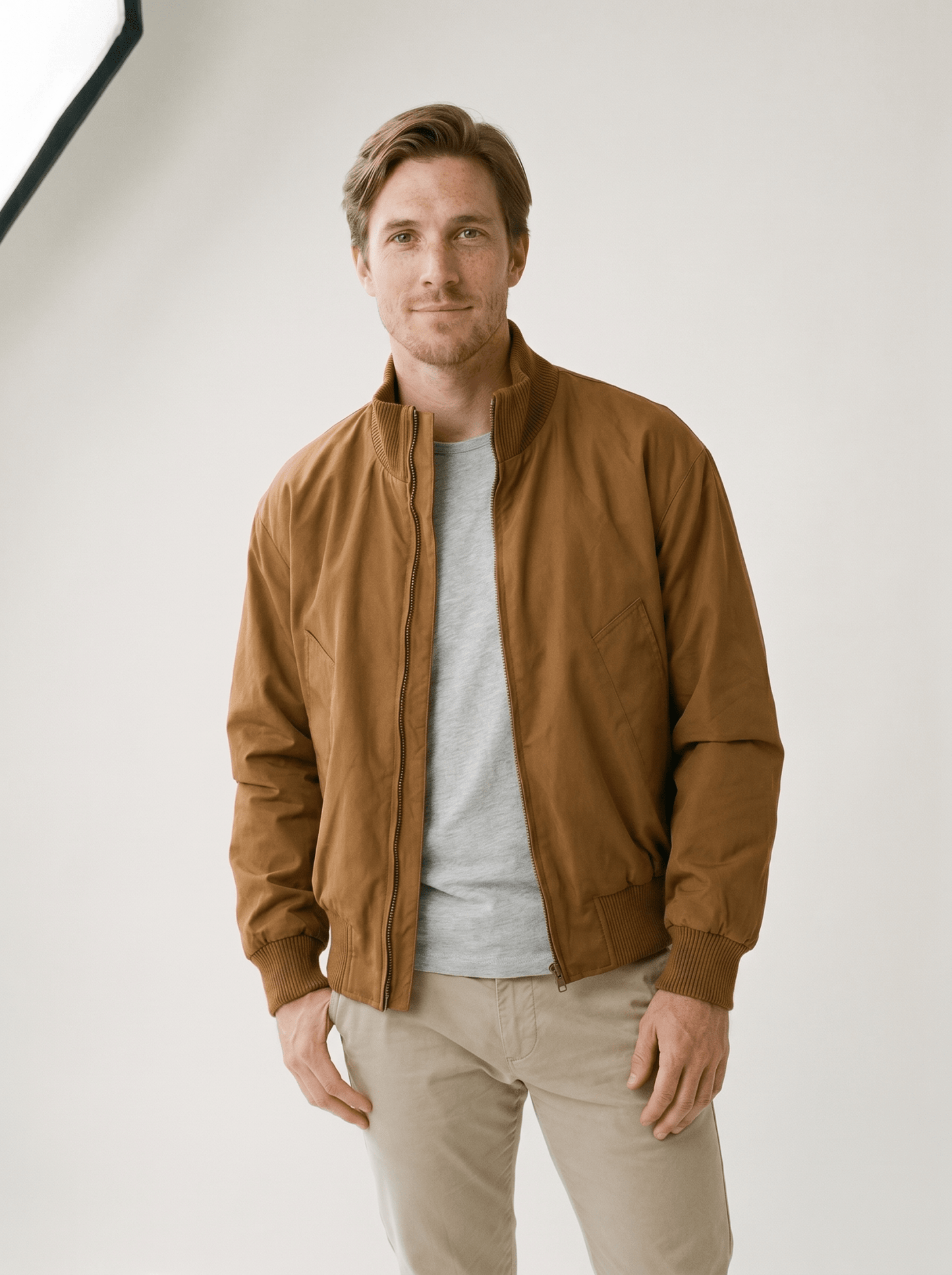 Oversized Stand - Collar Mens Bomber Jacket - vencé